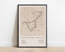 Poster mappa trek usato  Spedire a Italy