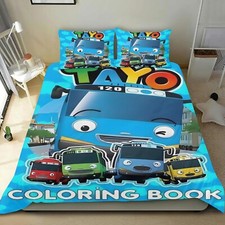Usado, Conjunto de roupa de cama capa de edredom Tayo the Little Bus para crianças meninas e meninos comprar usado  Enviando para Brazil