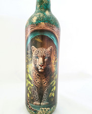 Glass bottle leopard for sale  NANTWICH