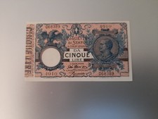 Banconota lire regno usato  Italia
