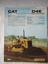 Folheto de vendas 1988 CAT Caterpillar D4E trator tipo pista, usado comprar usado  Enviando para Brazil