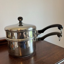 Panela vintage Farberware 2 qt com tampa caldeira dupla aço inoxidável alumínio. Bronx comprar usado  Enviando para Brazil