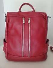 Mochila de couro vermelho vinho anti-roubo S-ZONE mochila bolsa mochila para viagem academia escolar comprar usado  Enviando para Brazil