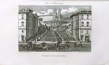 Stampa antica piazza usato Stampa antica piazza usato  Monterosso Almo