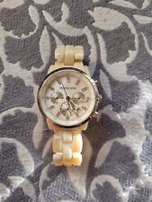 Usado, Relógio feminino Michael Kors Ritz cronógrafo creme data chifre MK-5217   comprar usado  Enviando para Brazil