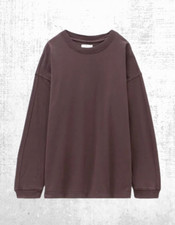 Camiseta Feminina Ex HUSH Manga Longa Flo Oversized Manga Longa Marrom Chocolate comprar usado  Enviando para Brazil