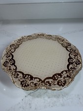 Usado, Pedestal de bolo estilo sotaque artístico feito à mão vidro barroco ouro floral comprar usado  Enviando para Brazil