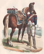 Gravure xixe carabinier d'occasion  Villeneuve-l'Archevêque