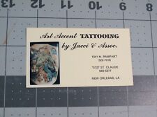 Usado, Cartão de visita tatuagem vintage - Art Accent Tattooing Jacci New Orleans B3 comprar usado  Enviando para Brazil