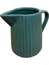 Teal ceramic ribbed for sale  EXETER