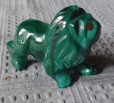 Polished malachite lion for sale  Annapolis