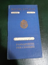Passaporto regno italia usato  Arezzo