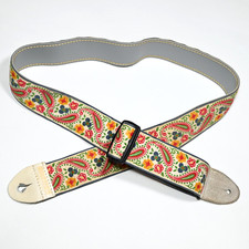 Duas alças de guitarra bordadas vintage "Paisley": SILVER EAGLE EUA; MORRIS Japão comprar usado  Enviando para Brazil