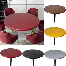 Usado, Protetor de mesa redondo impermeável toalha de mesa catering ajustado elástico com bordas comprar usado  Enviando para Brazil