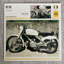 Cartão de motocicleta Rumi 125 Sport alto desempenho 1953 Itália Edito Atlas comprar usado  Enviando para Brazil
