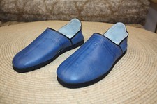 Babouches cuir bleu d'occasion  Les Pieux