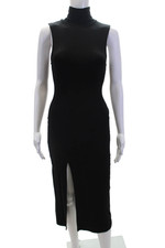 Vestido sem mangas Good American feminino gola simulada preto tamanho 0, usado comprar usado  Enviando para Brazil