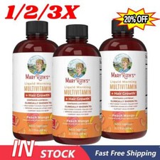 Multivitamínico líquido MaryRuth's crescimento do cabelo feminino/biotina manga pêssego 1/2/3X/ comprar usado  Enviando para Brazil