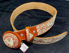 Cinto Cinto Piteado Original Caballo Charro Cor Natural Hecho a mano Tamanho 34 comprar usado  Enviando para Brazil