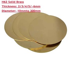 Discos de latão maciço H62 espaços em branco espessura 2mm ~ 6mm metal folhas redondas diâmetro 10 - 300mm comprar usado  Enviando para Brazil