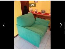 Poltrona verde alcantara usato  Cesate