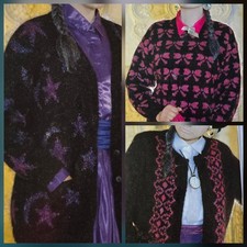 Usado, Quadro década de 1980 arcos de malha triângulos glitter estrela lua Crucci 113 padrão de tricô comprar usado  Enviando para Brazil