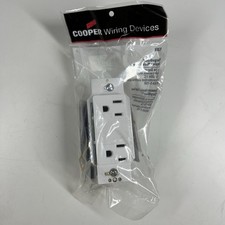 Cooper Duplex 15A 125V AC SurgeBloc Receptáculo Branco com Alarme Audível 1208W NOVO comprar usado  Enviando para Brazil