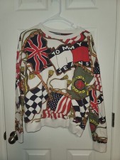 Moletom Vintage Anos 90 Tommy Jeans Bandeira Manga Longa-Gola Recrew-Tamanho L-EUC comprar usado  Enviando para Brazil