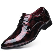 Sapatos sociais masculinos smoking couro envernizado sintético clássico com cadarço formal Oxford comprar usado  Enviando para Brazil