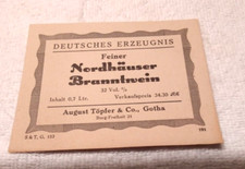Altes etikett nordhäuser gebraucht kaufen  Kranichfeld