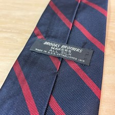 Gravata vintage anos 80 Brooks Brothers Makers seda repetição hera listrada vermelha marinha EUA comprar usado  Enviando para Brazil