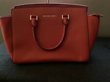 Bolsa tote Michael Kors vermelha com alça de ombro bolsa de pó original comprar usado  Enviando para Brazil