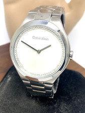 Relógio feminino Calvin Klein 25200365 quartzo mostrador branco prata aço inoxidável 36mm comprar usado  Enviando para Brazil