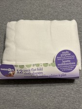 Pacote com 12 fraldas de pano para bebês Babies R Us dobra plana 24 X 27 100% algodão branco, usado comprar usado  Enviando para Brazil