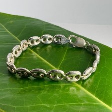 Usado, Pulseira vintage prata esterlina 925 elo âncora náutico puff corrente marinheiro comprar usado Usado, Pulseira vintage prata esterlina 925 elo âncora náutico puff corrente marinheiro comprar usado  Enviando para Brazil