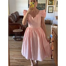 Usado, Vestido de festa vintage rosa tafetá tamanho pequeno comprar usado  Enviando para Brazil