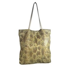 Bolsa tote Sorial dourada pele de cobra couro em relevo ombro shopper, usado comprar usado Bolsa tote Sorial dourada pele de cobra couro em relevo ombro shopper, usado comprar usado  Enviando para Brazil
