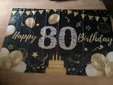 80th birthday banner for sale  COVENTRY