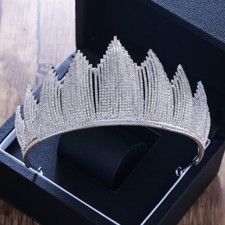 Coroa tiara de cristal completo 7,5 cm de altura casamento adulto rainha noiva princesa formatura comprar usado  Enviando para Brazil