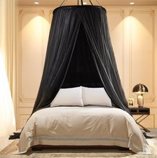 Usado, Dossel de camada dupla preto 40"X 106" para meninas e adultos princesa cúpula redonda  comprar usado  Enviando para Brazil