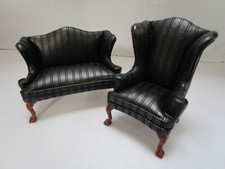 Sofá de dos plazas, sillón 1:12 casa de muñecas muebles miniatura segunda mano  Embacar hacia Mexico