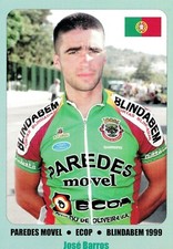 CYCLISME carte cycliste JOSE BARROS  équipe PAREDES MOVEL 1999 comprar usado  Enviando para Brazil
