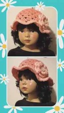Chapéu de crochê feito à mão bebê criança gorro aba balde 1-3 anos coral vovó novo comprar usado  Enviando para Brazil