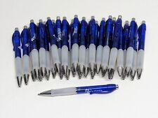 Lote de 30 quilates bolígrafos de tinta de gel retráctiles mal impresos barril grueso agarre de goma AZUL/BLANCO segunda mano  Embacar hacia Mexico