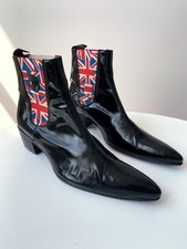 Botas de couro preto Jeffery West bandeira do Reino Unido, tamanho 9 comprar usado  Enviando para Brazil