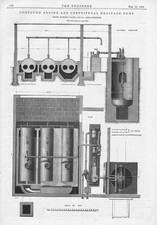Usado, Motor composto e bomba de drenagem centrífuga HATHORN DAVEY CO impressão antiga 1884 comprar usado  Enviando para Brazil