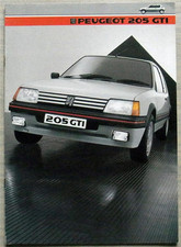 Folheto de vendas de carros PEUGEOT 205 GTI janeiro de 1985 #IC965 CAD comprar usado  Enviando para Brazil