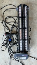 2 peças HLauto amarelo/branco 48LED carro caminhão barra estroboscópica luz indicadora intermitente 17" comprar usado  Enviando para Brazil