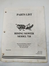 Grasshopper parts list for sale  Crystal River