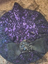 Tecido clássico roxo chapéu bruxa rede arco Halloween comprar usado  Enviando para Brazil